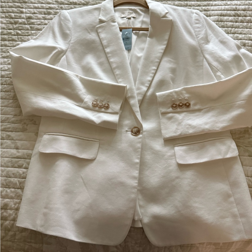 Elegant White Women's Blazer